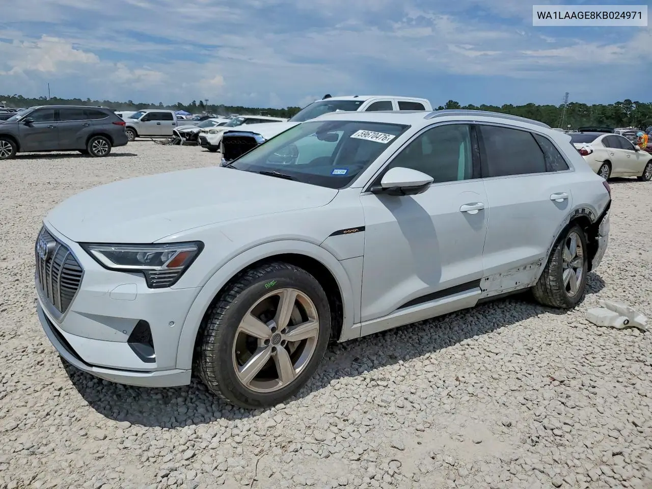 2019 Audi E-Tron Premium Plus VIN: WA1LAAGE8KB024971 Lot: 59670476