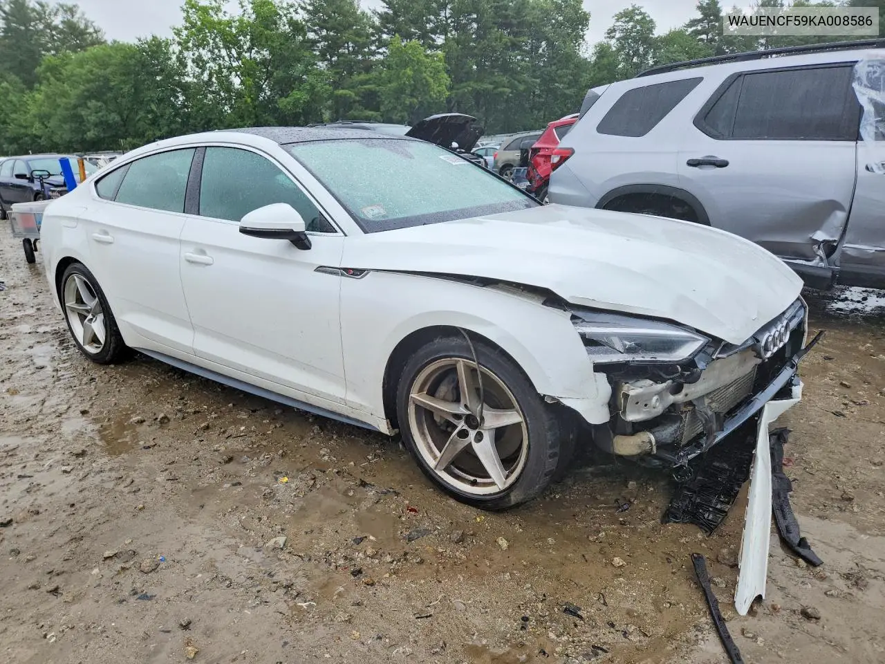 2019 Audi A5 Premium Plus S-Line VIN: WAUENCF59KA008586 Lot: 60036866