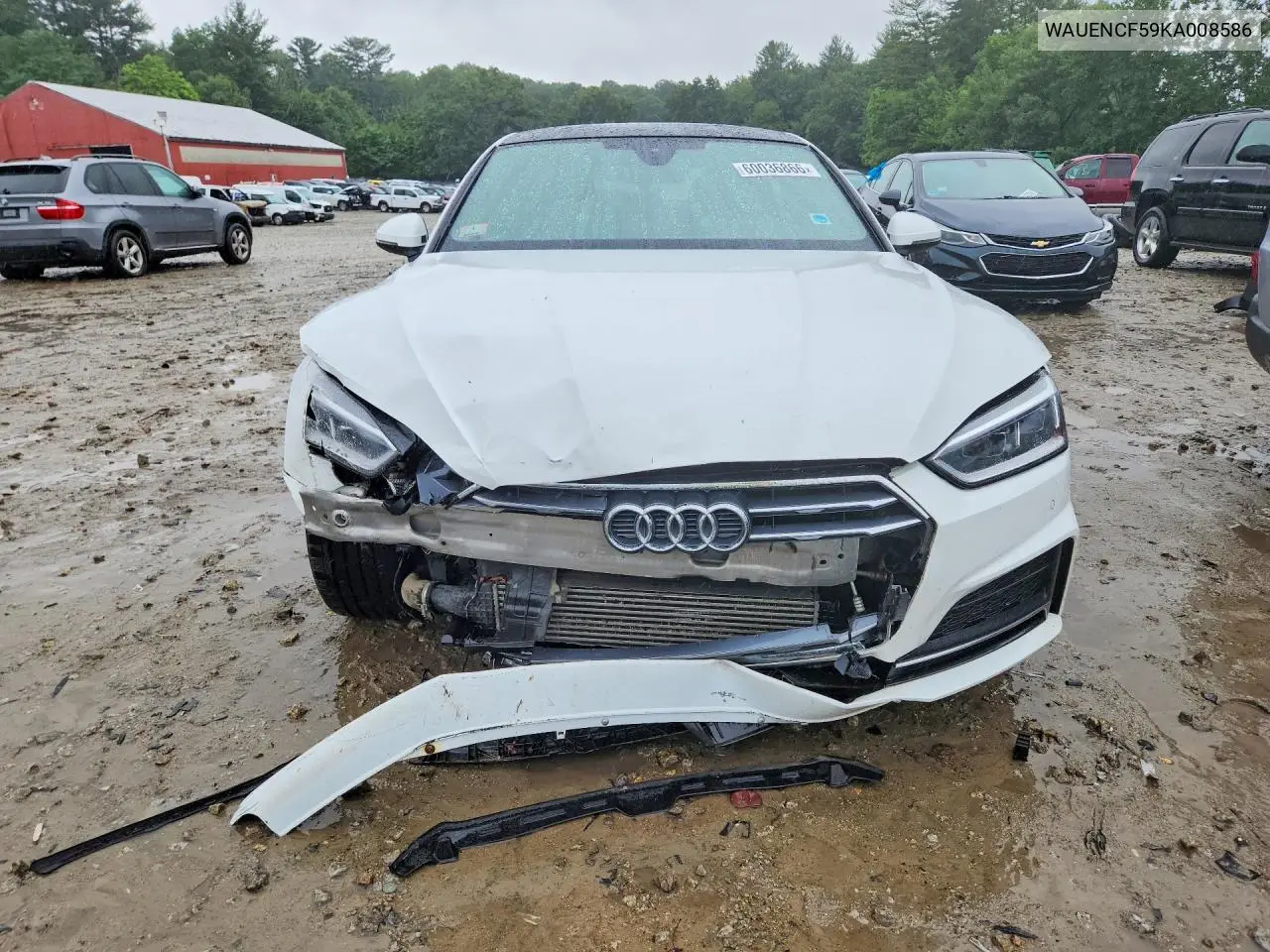 2019 Audi A5 Premium Plus S-Line VIN: WAUENCF59KA008586 Lot: 60036866