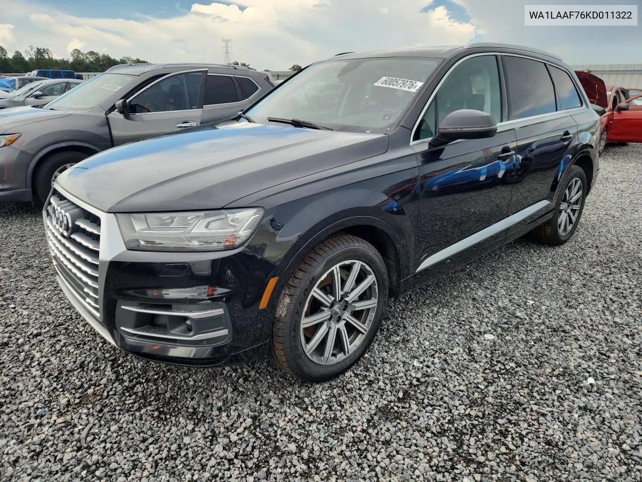 2019 Audi Q7 Premium Plus VIN: WA1LAAF76KD011322 Lot: 60057976