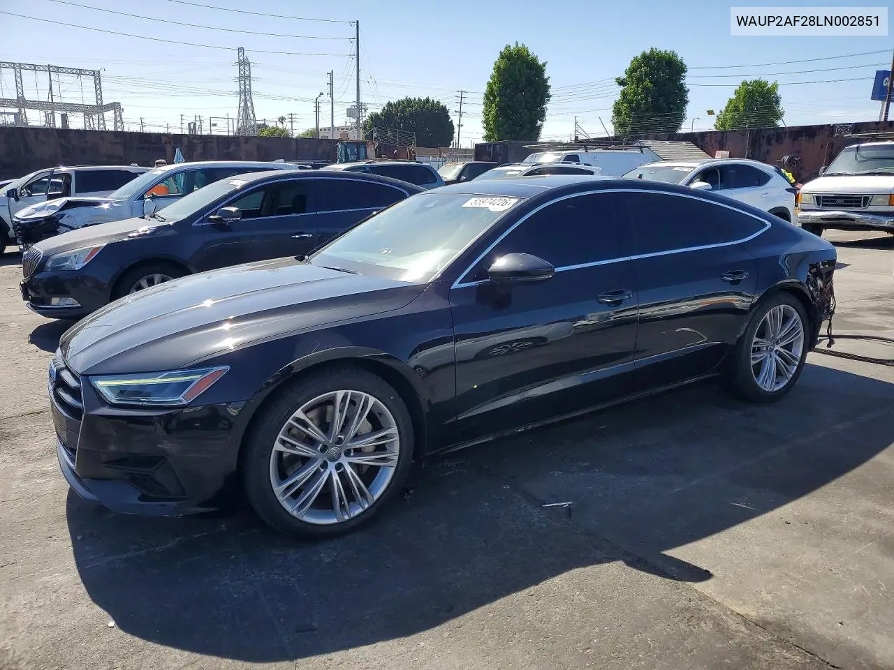 2020 Audi A7 Premium VIN: WAUP2AF28LN002851 Lot: 55974226