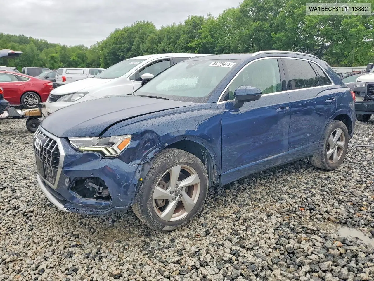 2020 Audi Q3 Premium Plus VIN: WA1BECF31L1113882 Lot: 58295446