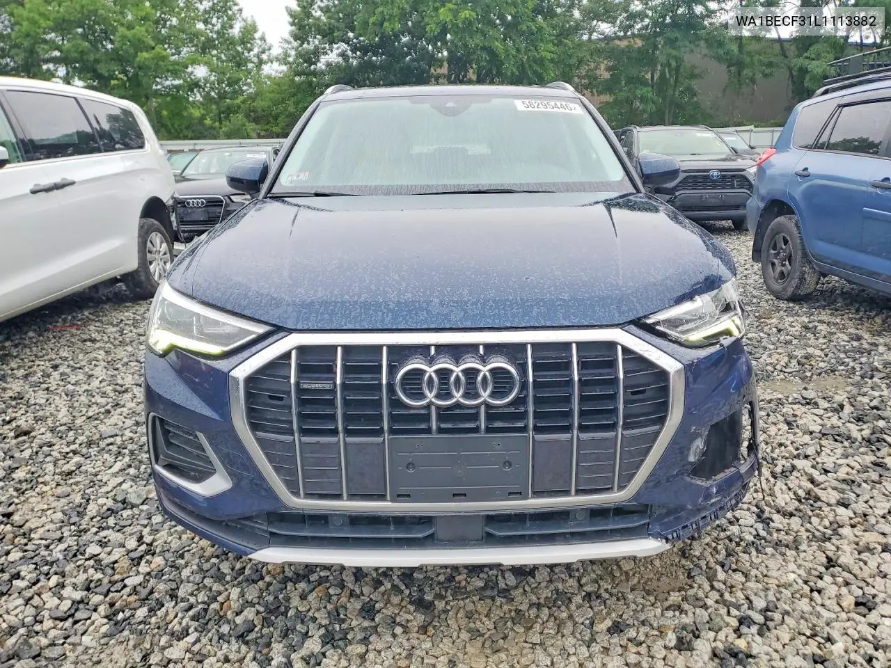 2020 Audi Q3 Premium Plus VIN: WA1BECF31L1113882 Lot: 58295446
