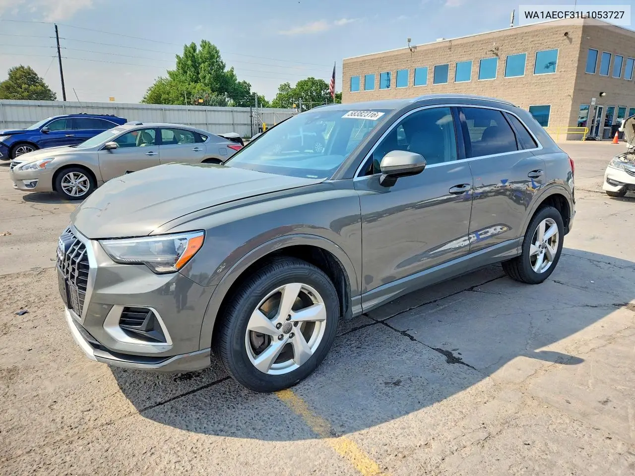 2020 Audi Q3 Premium VIN: WA1AECF31L1053727 Lot: 58382316