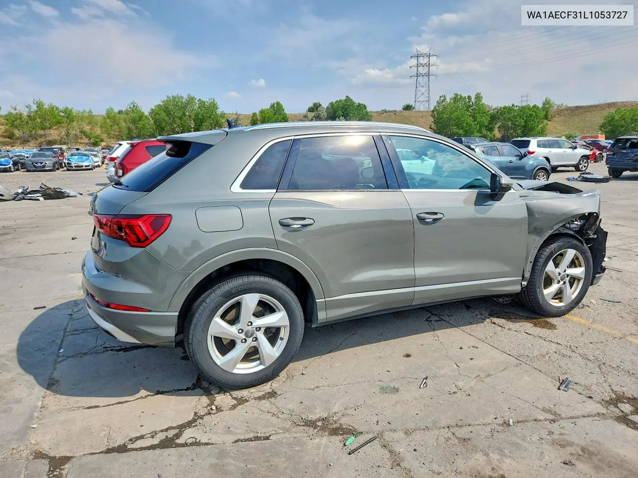 2020 Audi Q3 Premium VIN: WA1AECF31L1053727 Lot: 58382316
