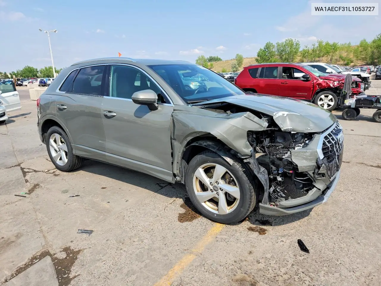 2020 Audi Q3 Premium VIN: WA1AECF31L1053727 Lot: 58382316