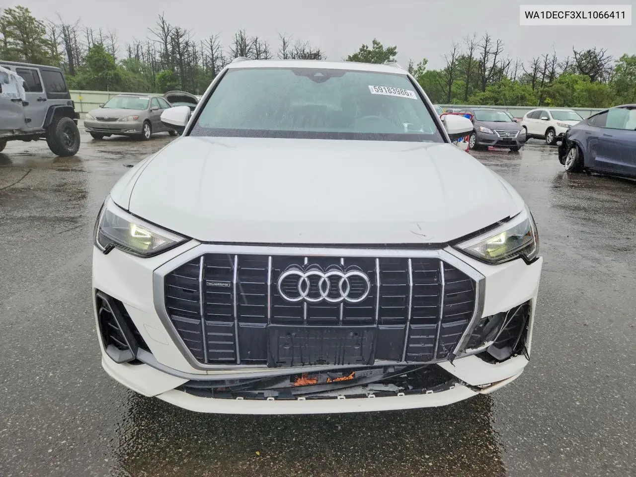 2020 Audi Q3 Premium S Line VIN: WA1DECF3XL1066411 Lot: 59183986