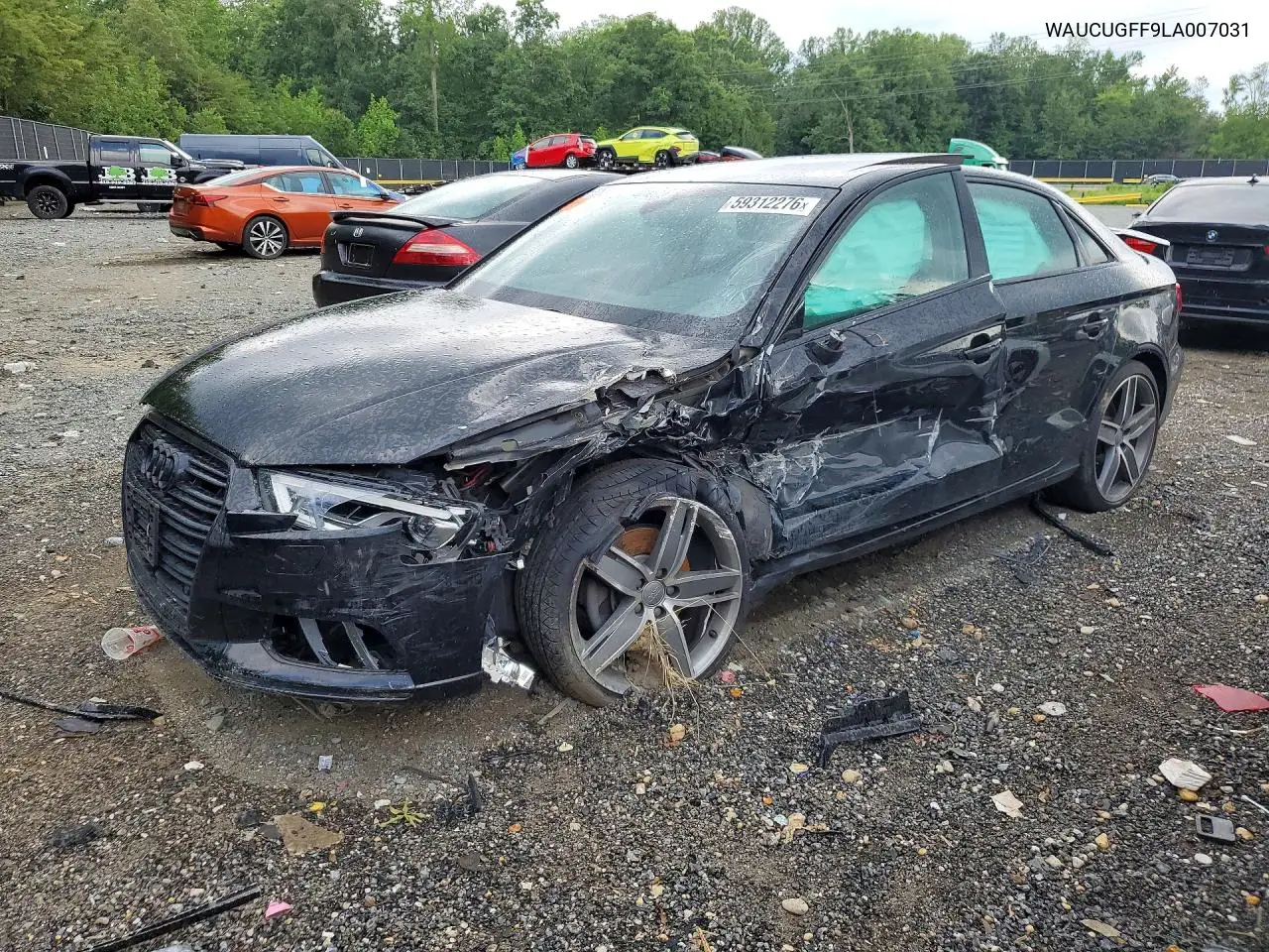 2020 Audi A3 Premium Plus VIN: WAUCUGFF9LA007031 Lot: 59312276