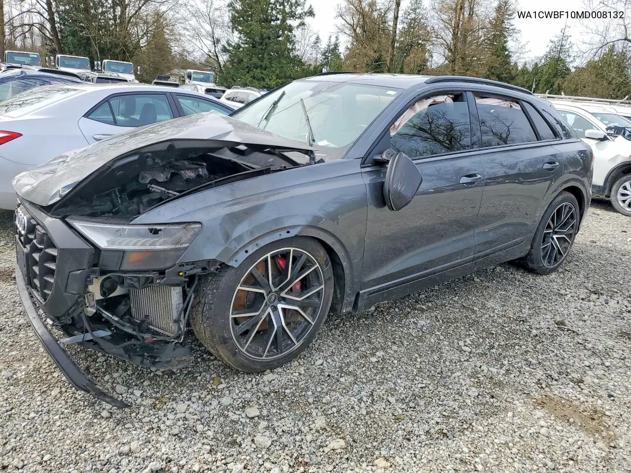 2021 Audi Sq8 Prestige VIN: WA1CWBF10MD008130 Lot: 45595726