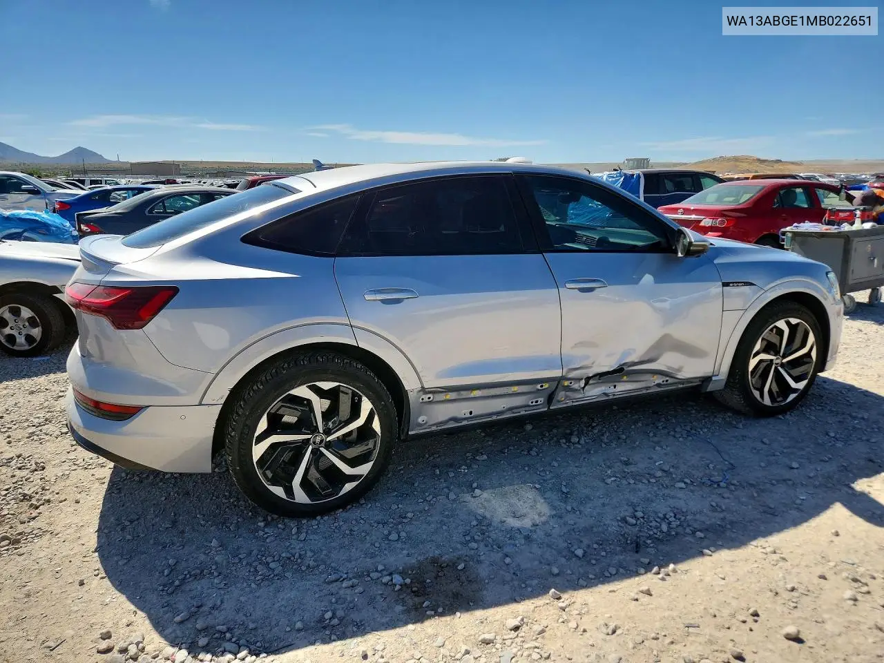 2021 Audi E-Tron Sportback Prestige VIN: WA13ABGE1MB022651 Lot: 55650966