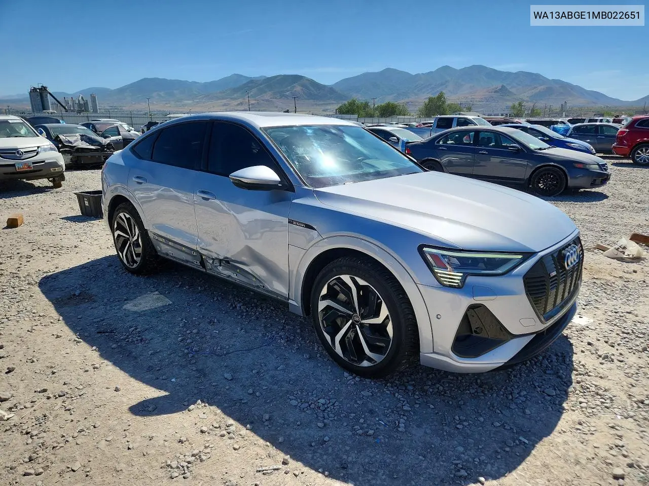 2021 Audi E-Tron Sportback Prestige VIN: WA13ABGE1MB022651 Lot: 55650966