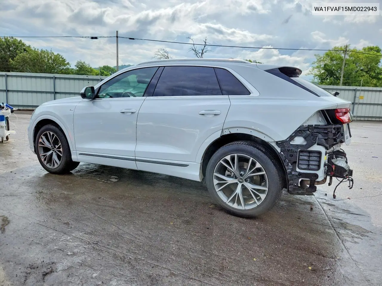 2021 Audi Q8 Prestige S-Line VIN: WA1FVAF15MD022943 Lot: 57359696