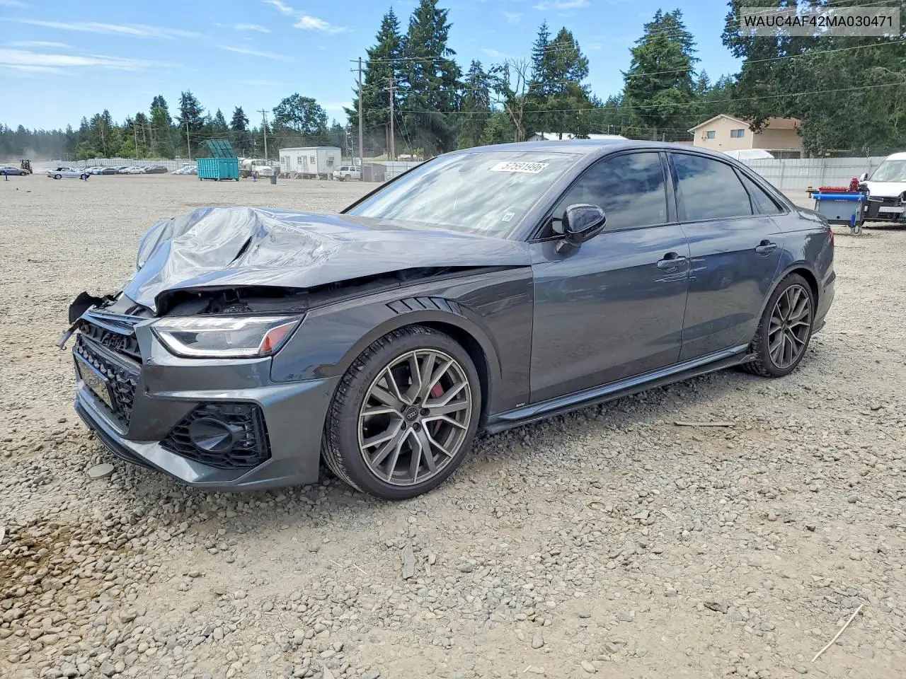 2021 Audi S4 Prestige VIN: WAUC4AF42MA030471 Lot: 57591996