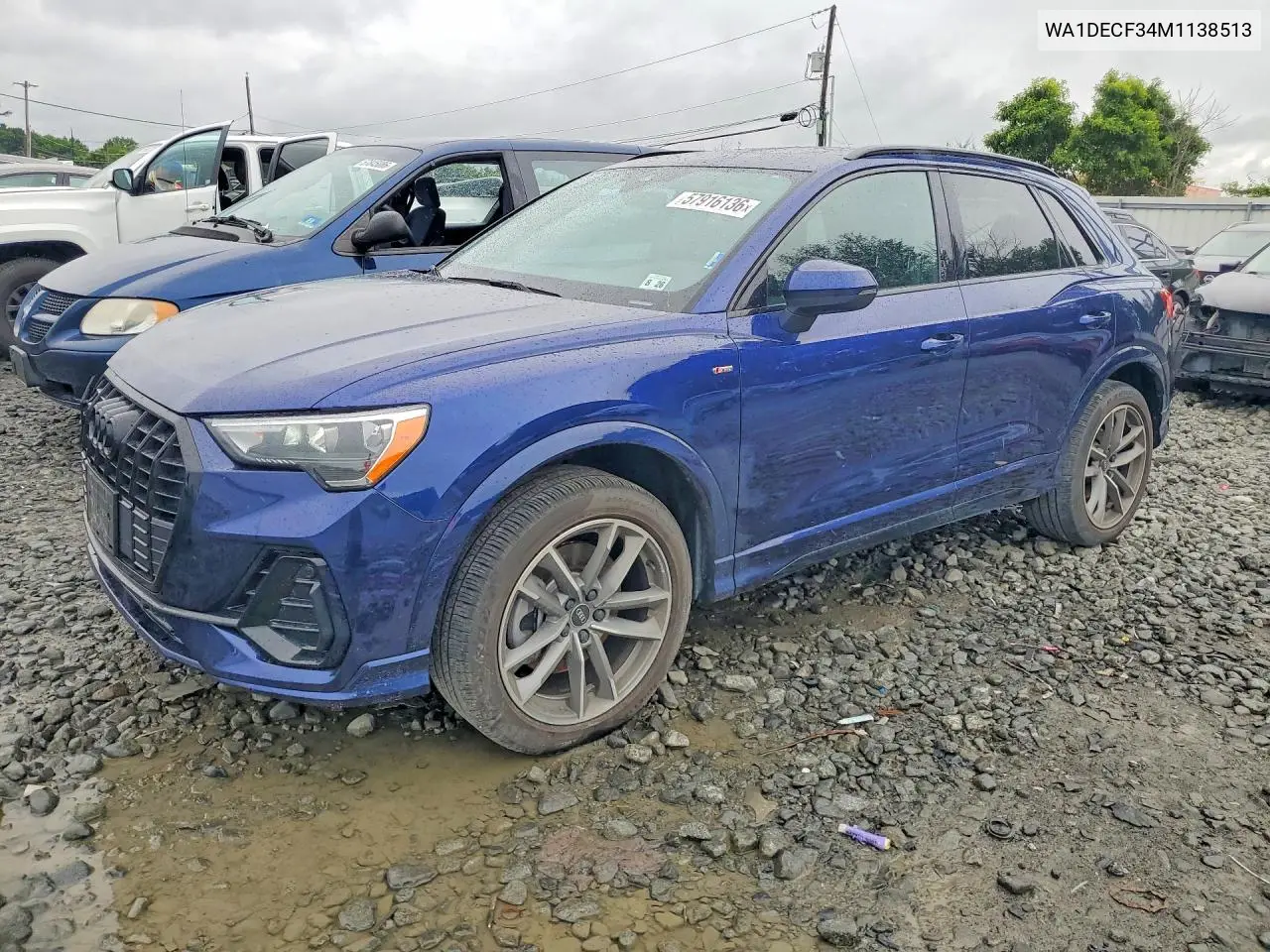 2021 Audi Q3 VIN: WA1DECF34M1138513 Lot: 57916136
