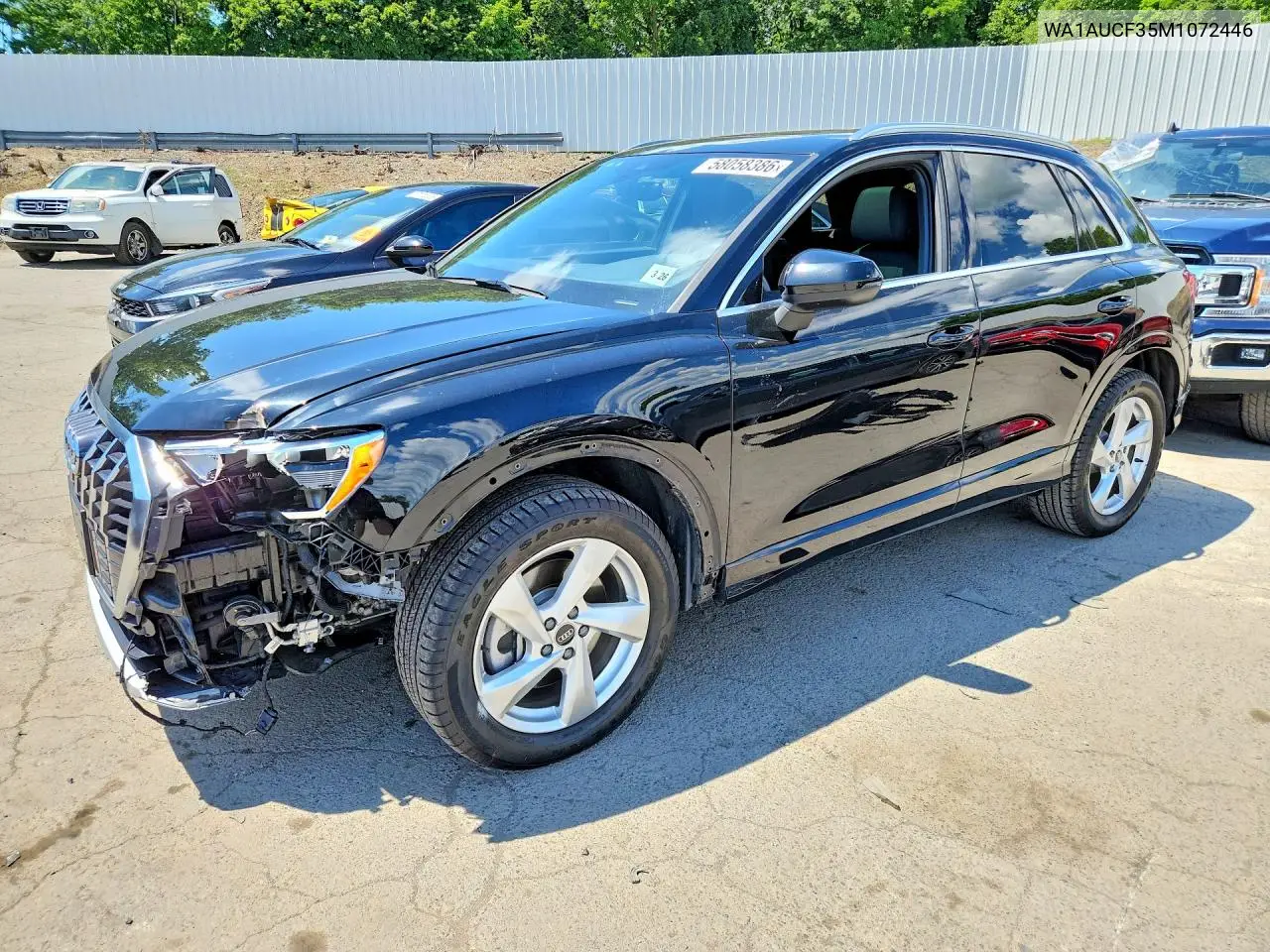 2021 Audi Q3 Premium 40 VIN: WA1AUCF35M1072446 Lot: 58058386