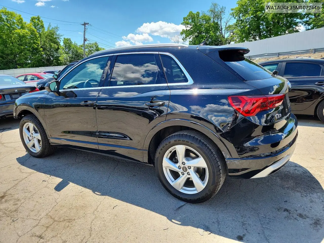 2021 Audi Q3 Premium 40 VIN: WA1AUCF35M1072446 Lot: 58058386