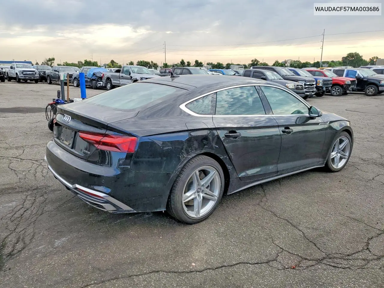 2021 Audi A5 Premium 45 VIN: WAUDACF57MA003686 Lot: 58067026