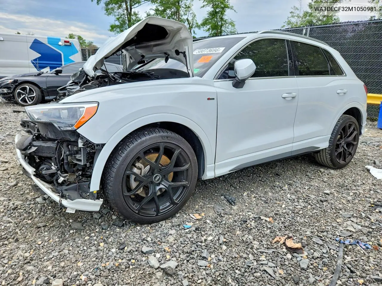 2021 Audi Q3 Premium S Line 45 VIN: WA1DECF32M1050981 Lot: 58073696