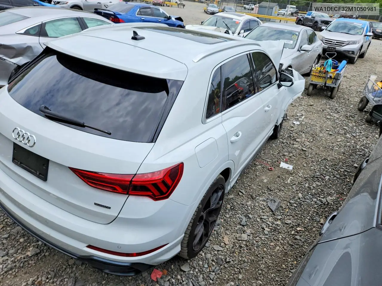 2021 Audi Q3 Premium S Line 45 VIN: WA1DECF32M1050981 Lot: 58073696