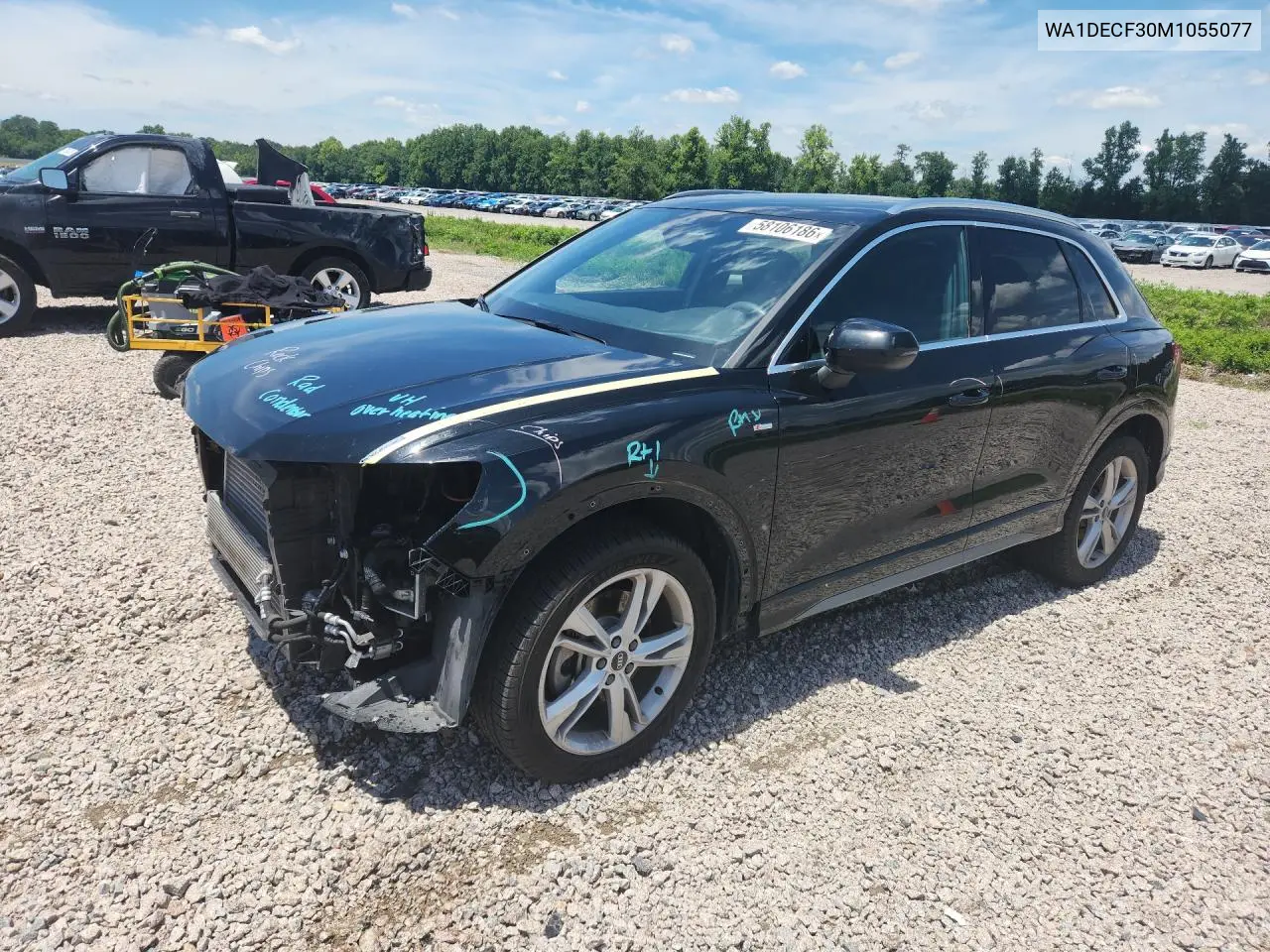 2021 Audi Q3 Premium S Line 45 VIN: WA1DECF30M1055077 Lot: 58106186