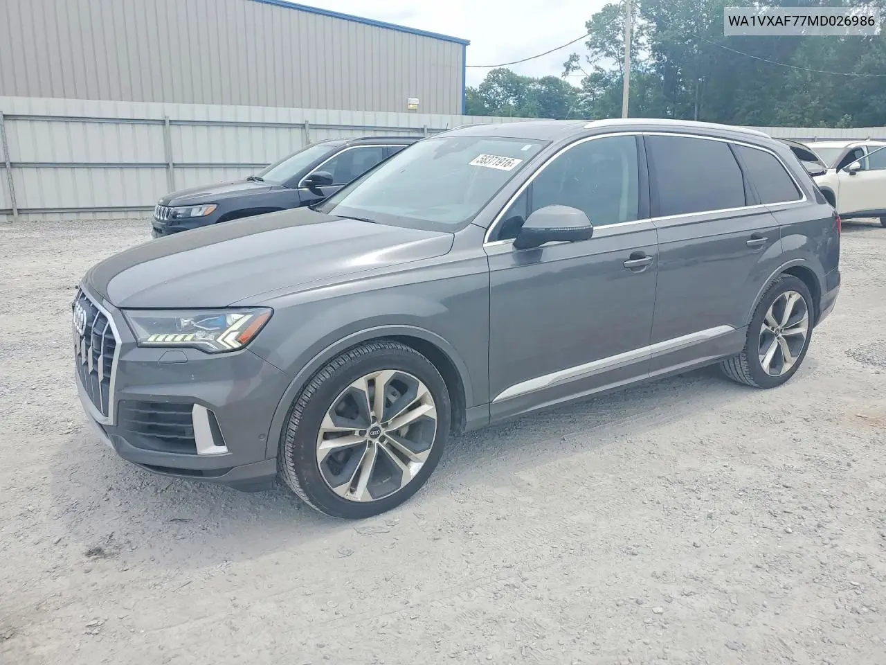 2021 Audi Q7 Prestige VIN: WA1VXAF77MD026986 Lot: 58371916