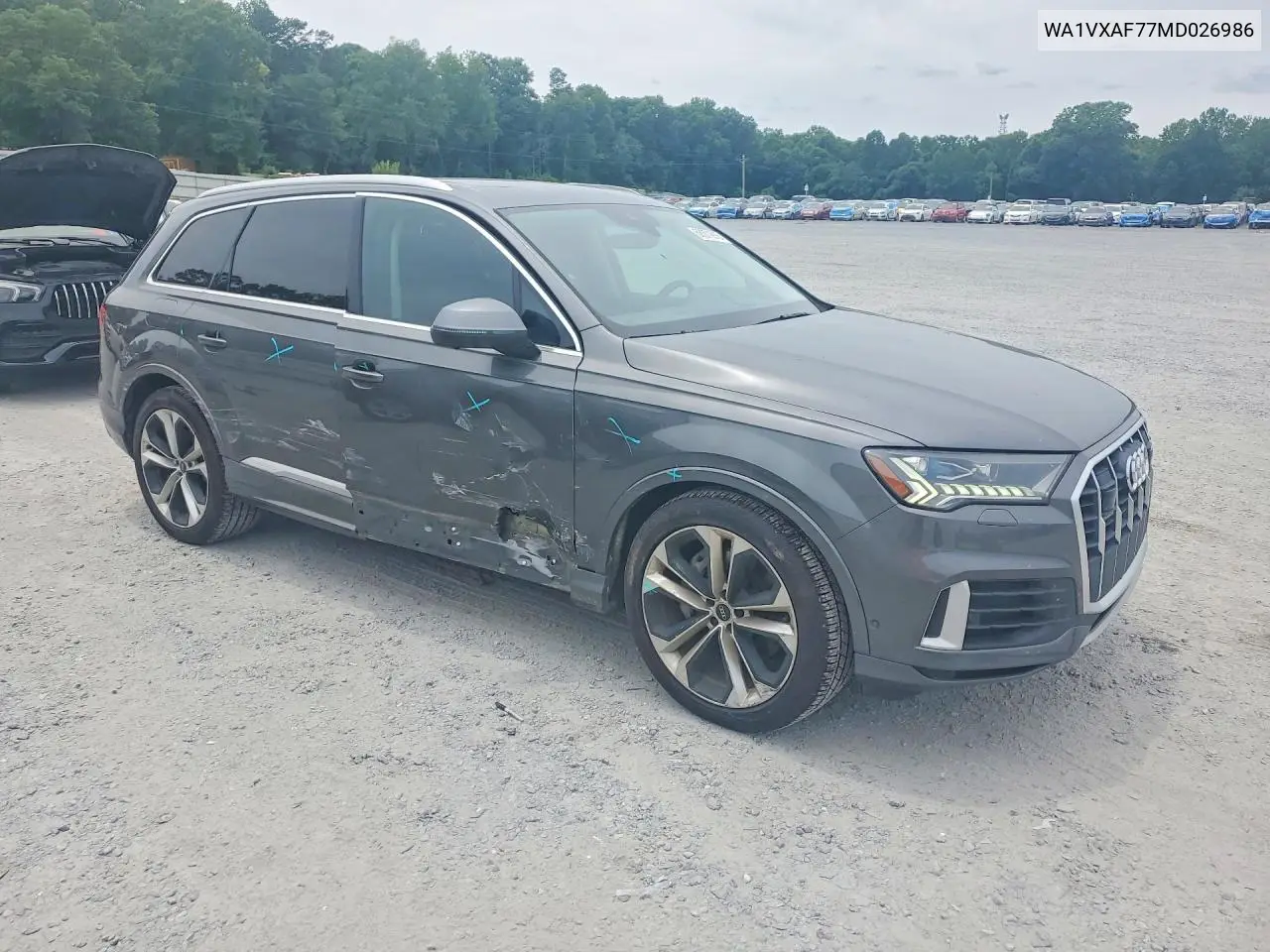 2021 Audi Q7 Prestige VIN: WA1VXAF77MD026986 Lot: 58371916
