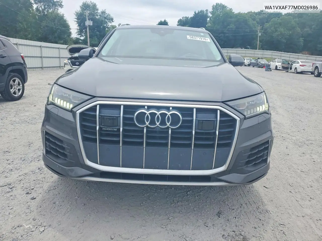 2021 Audi Q7 Prestige VIN: WA1VXAF77MD026986 Lot: 58371916