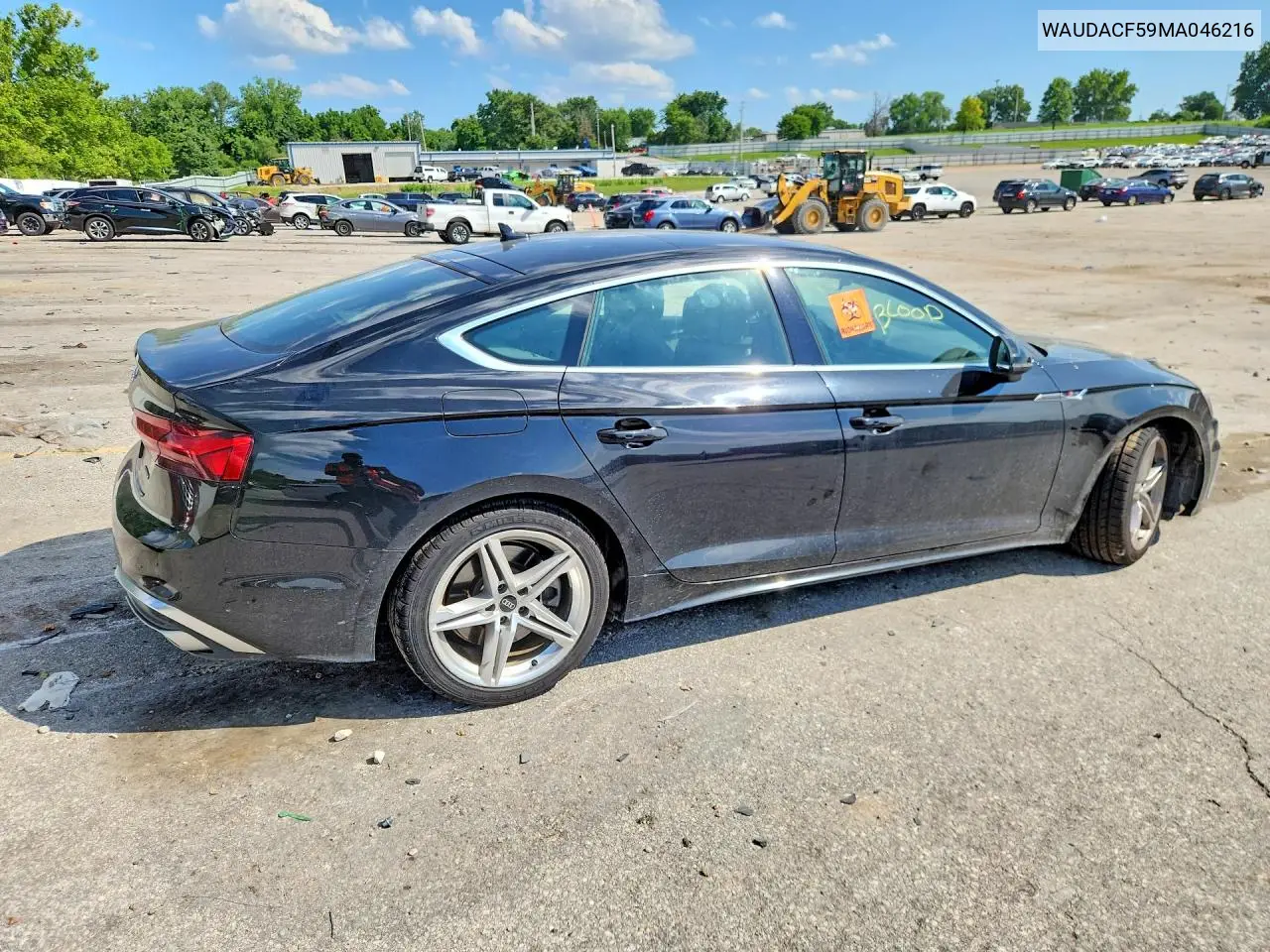 2021 Audi A5 Premium 45 VIN: WAUDACF59MA046216 Lot: 59370326