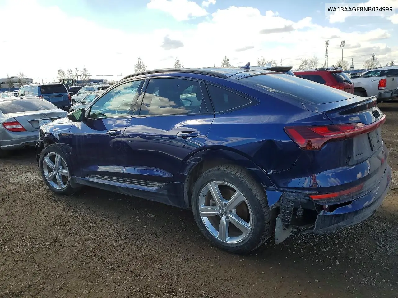 2022 Audi E-Tron Sportback Prestige VIN: WA13AAGE8NB034999 Lot: 48250846