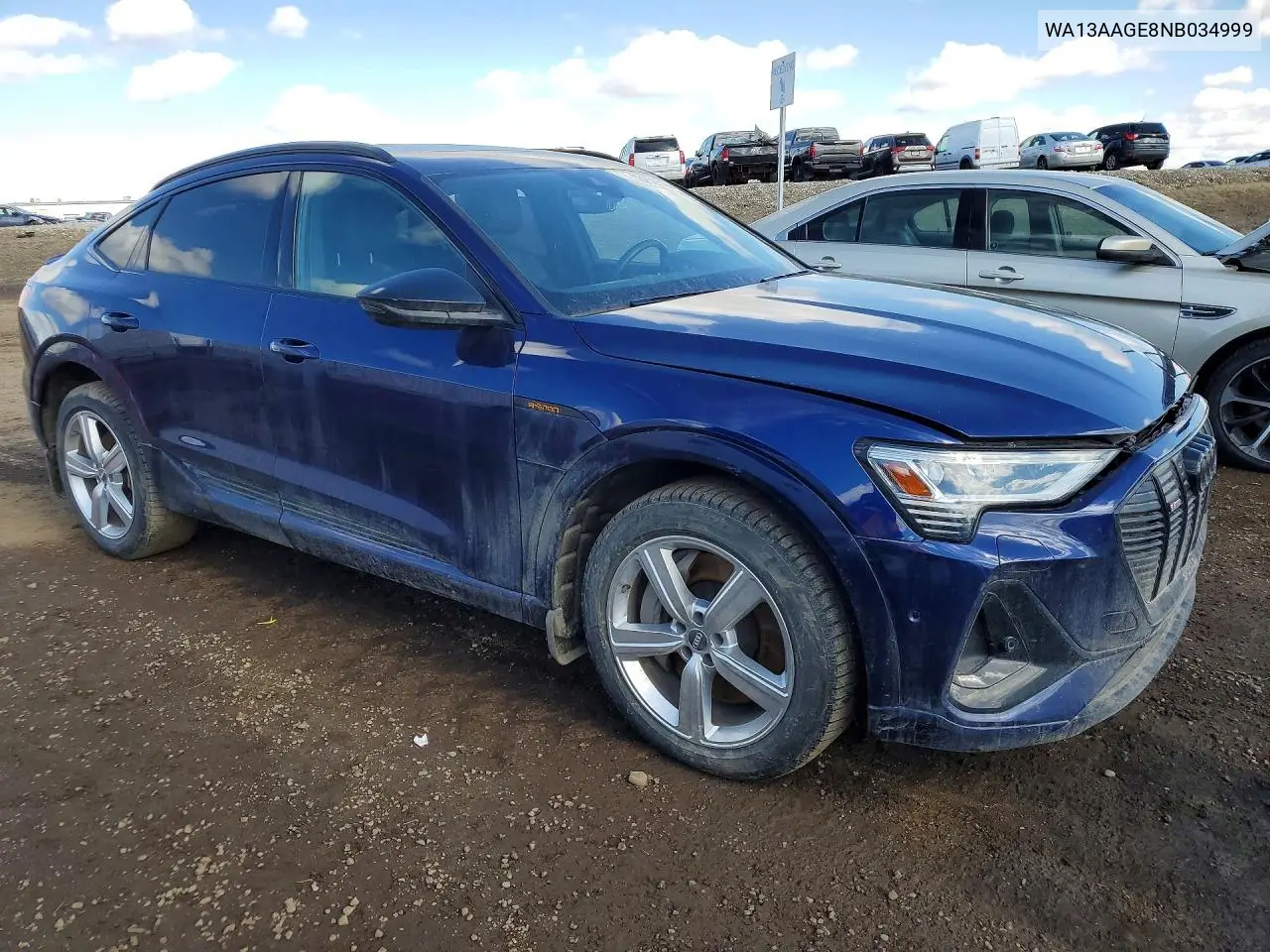 2022 Audi E-Tron Sportback Prestige VIN: WA13AAGE8NB034999 Lot: 48250846