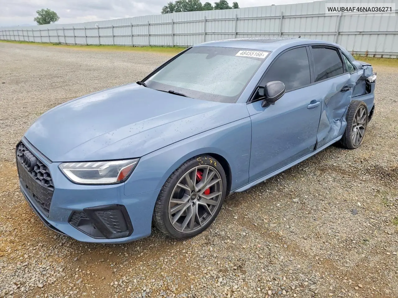2022 Audi S4 Premium Plus VIN: WAUB4AF46NA036271 Lot: 48455166