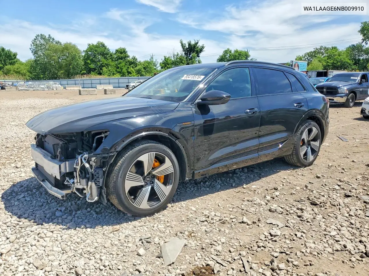 2022 Audi E-Tron Premium Plus VIN: WA1LAAGE6NB009910 Lot: 55418576