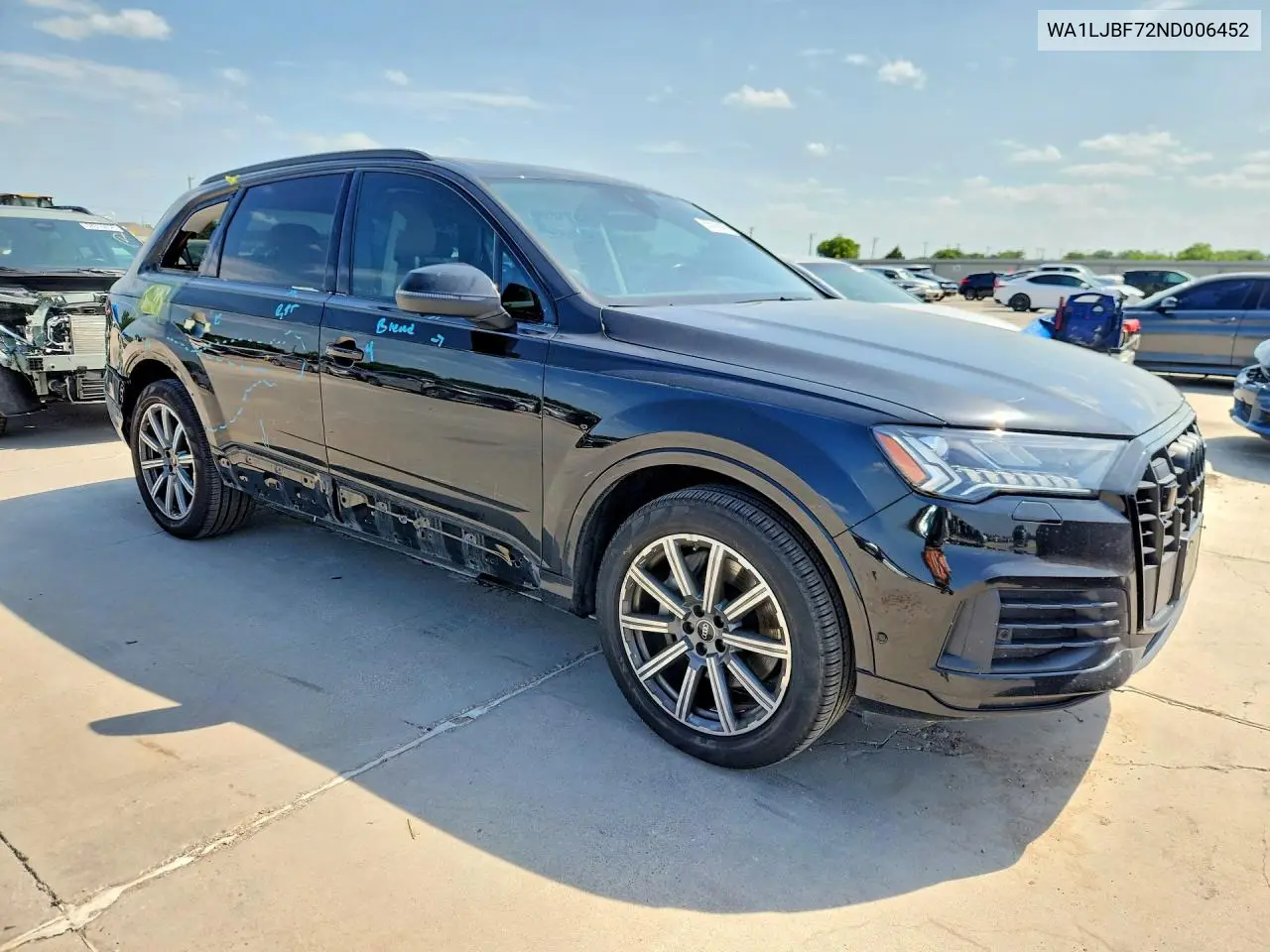 2022 Audi Q7 Premium Plus VIN: WA1LJBF72ND006452 Lot: 55576836