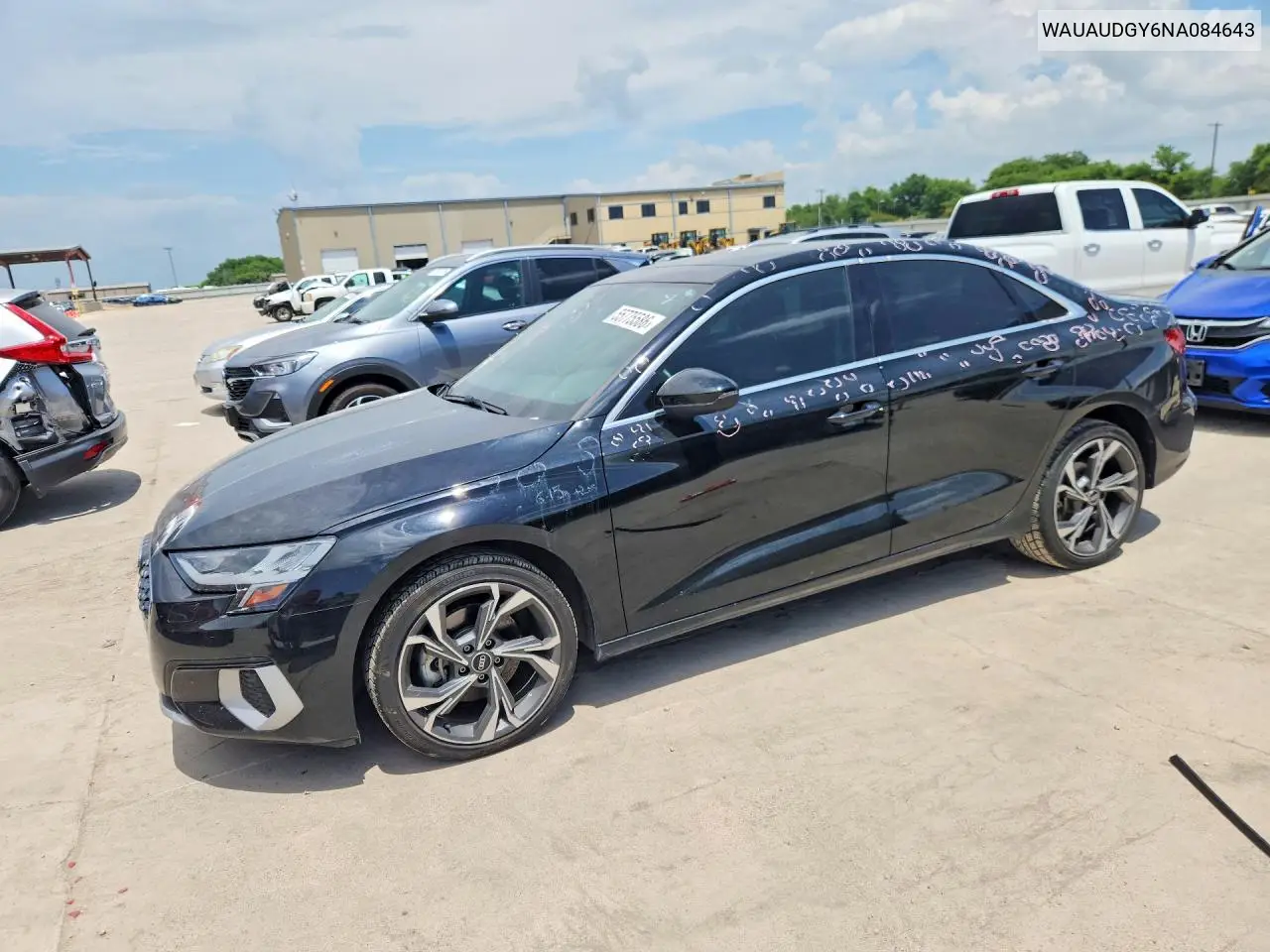 2022 Audi A3 Premium VIN: WAUAUDGY6NA084643 Lot: 55775586