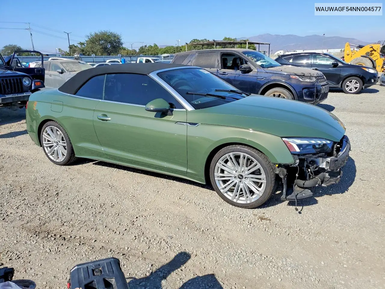 2022 Audi A5 Premium Plus 45 VIN: WAUWAGF54NN004577 Lot: 56616316