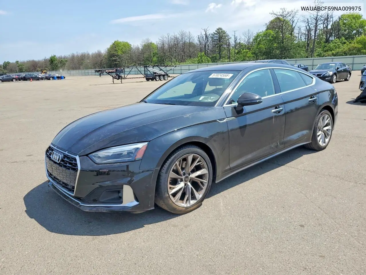 2022 Audi A5 Premium 40 VIN: WAUABCF59NA009975 Lot: 57024566