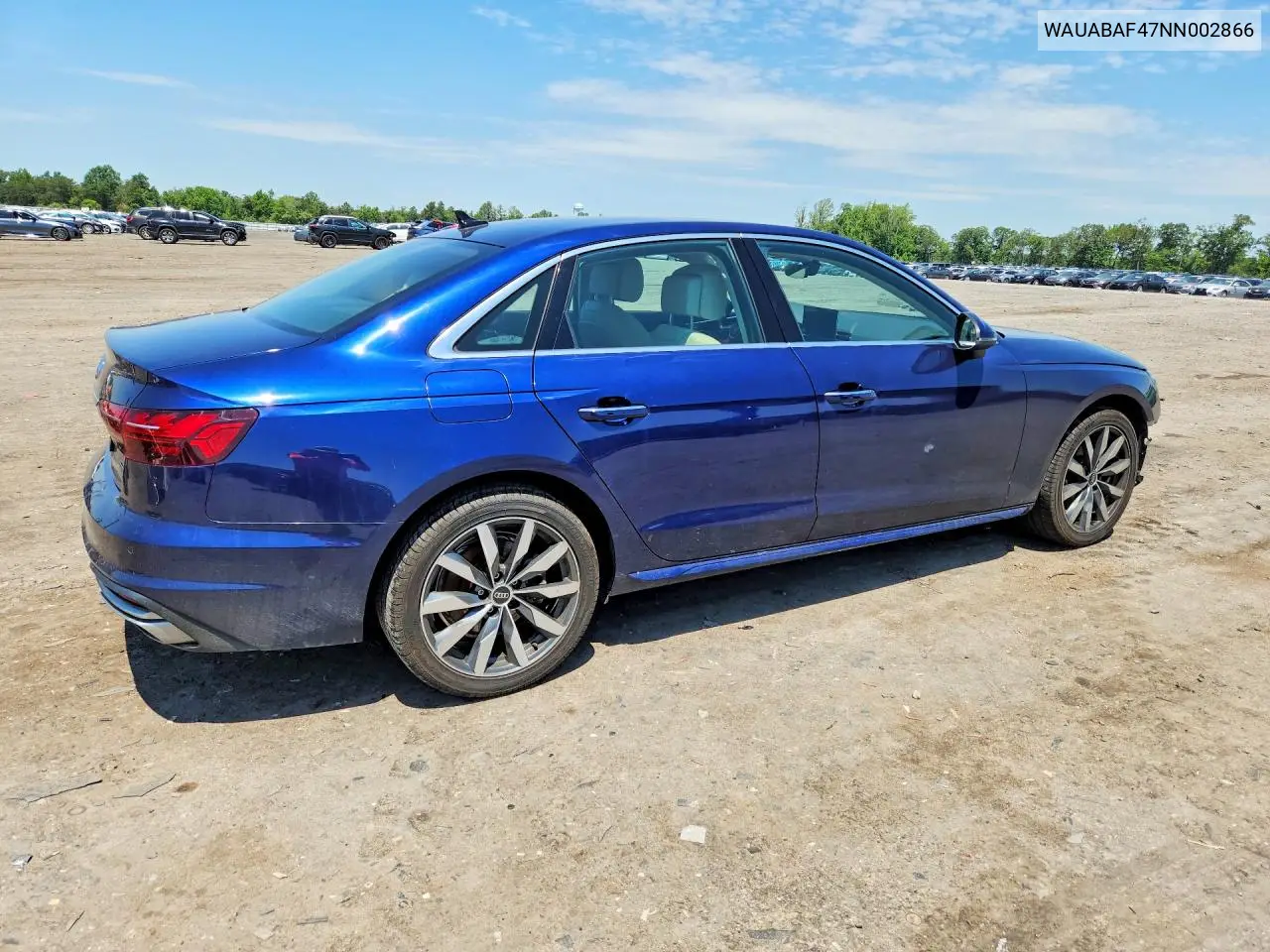 2022 Audi A4 Premium 40 VIN: WAUABAF47NN002866 Lot: 57119286
