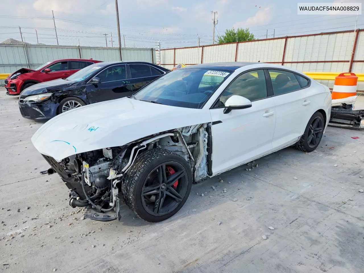 2022 Audi A5 Premium 45 VIN: WAUDACF54NA008829 Lot: 57237756