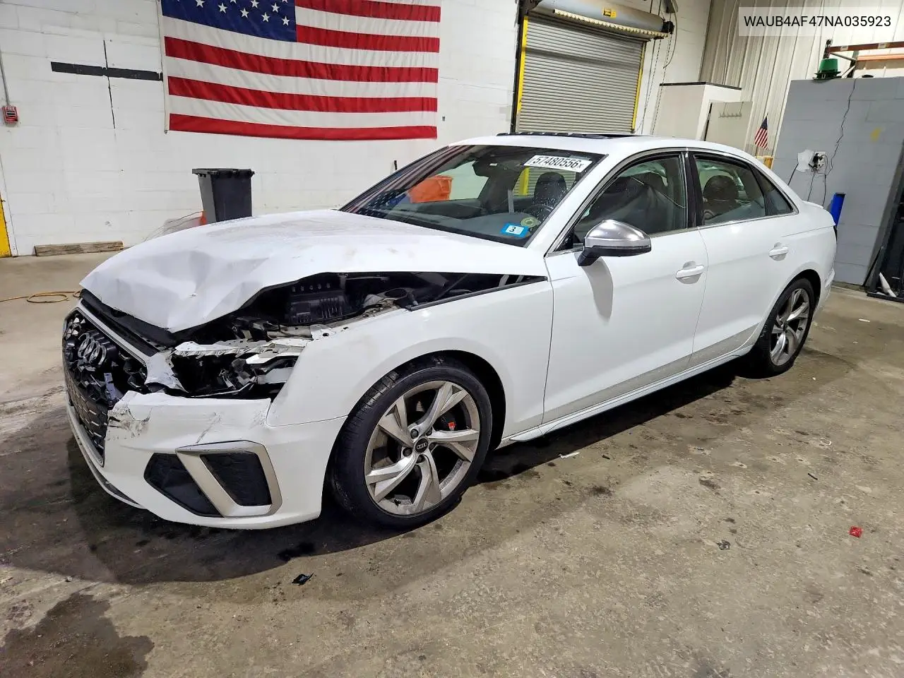 2022 Audi S4 Premium Plus VIN: WAUB4AF47NA035923 Lot: 57480556