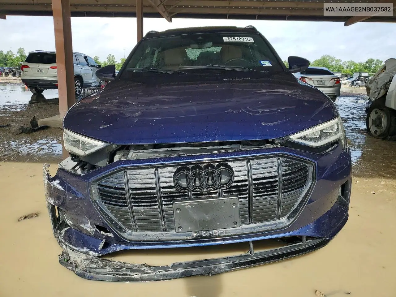 2022 Audi E-Tron Premium VIN: WA1AAAGE2NB037582 Lot: 57618916