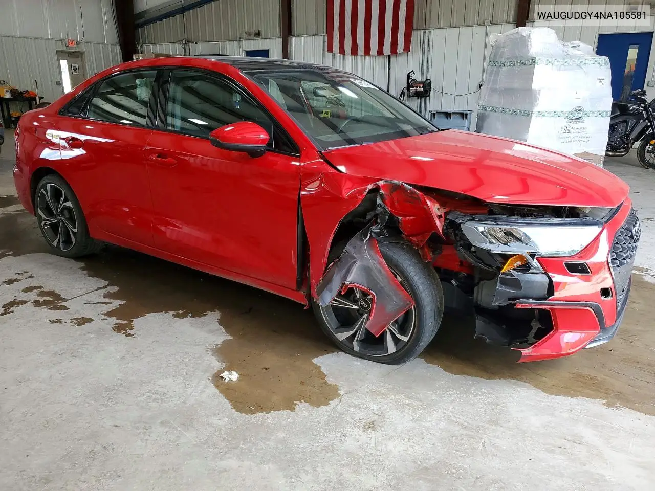 2022 Audi A3 Premium VIN: WAUGUDGY4NA105581 Lot: 58660416