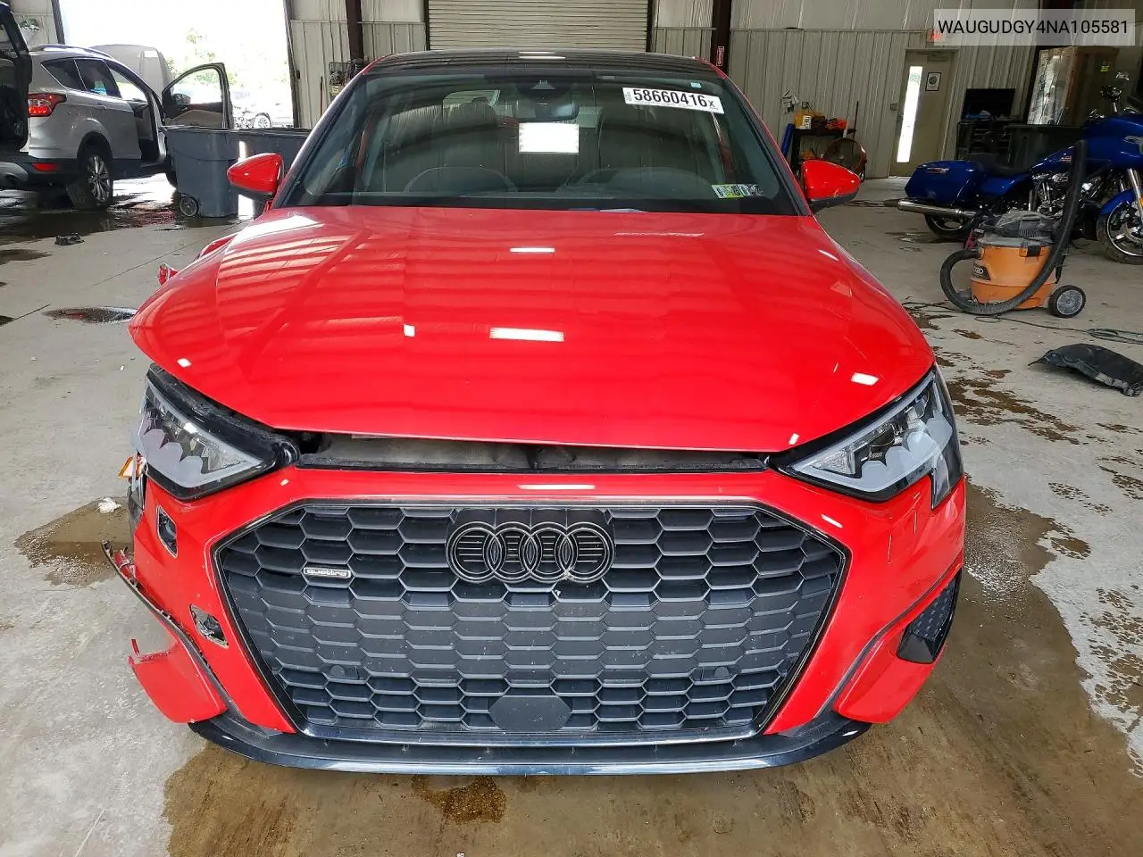 2022 Audi A3 Premium VIN: WAUGUDGY4NA105581 Lot: 58660416