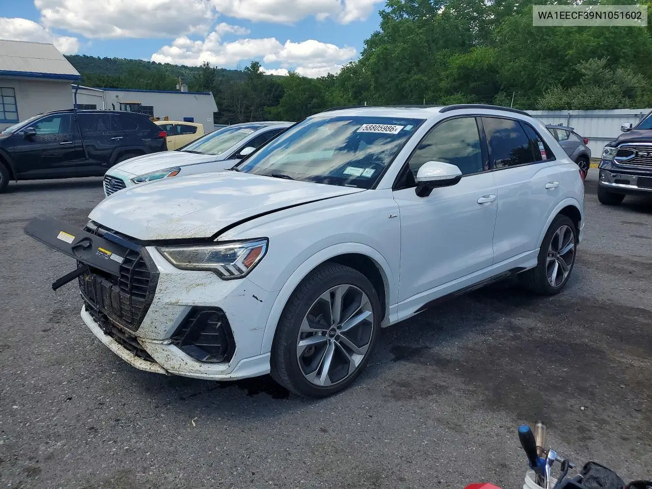 2022 Audi Q3 Premium Plus S Line 45 VIN: WA1EECF39N1051602 Lot: 58805986