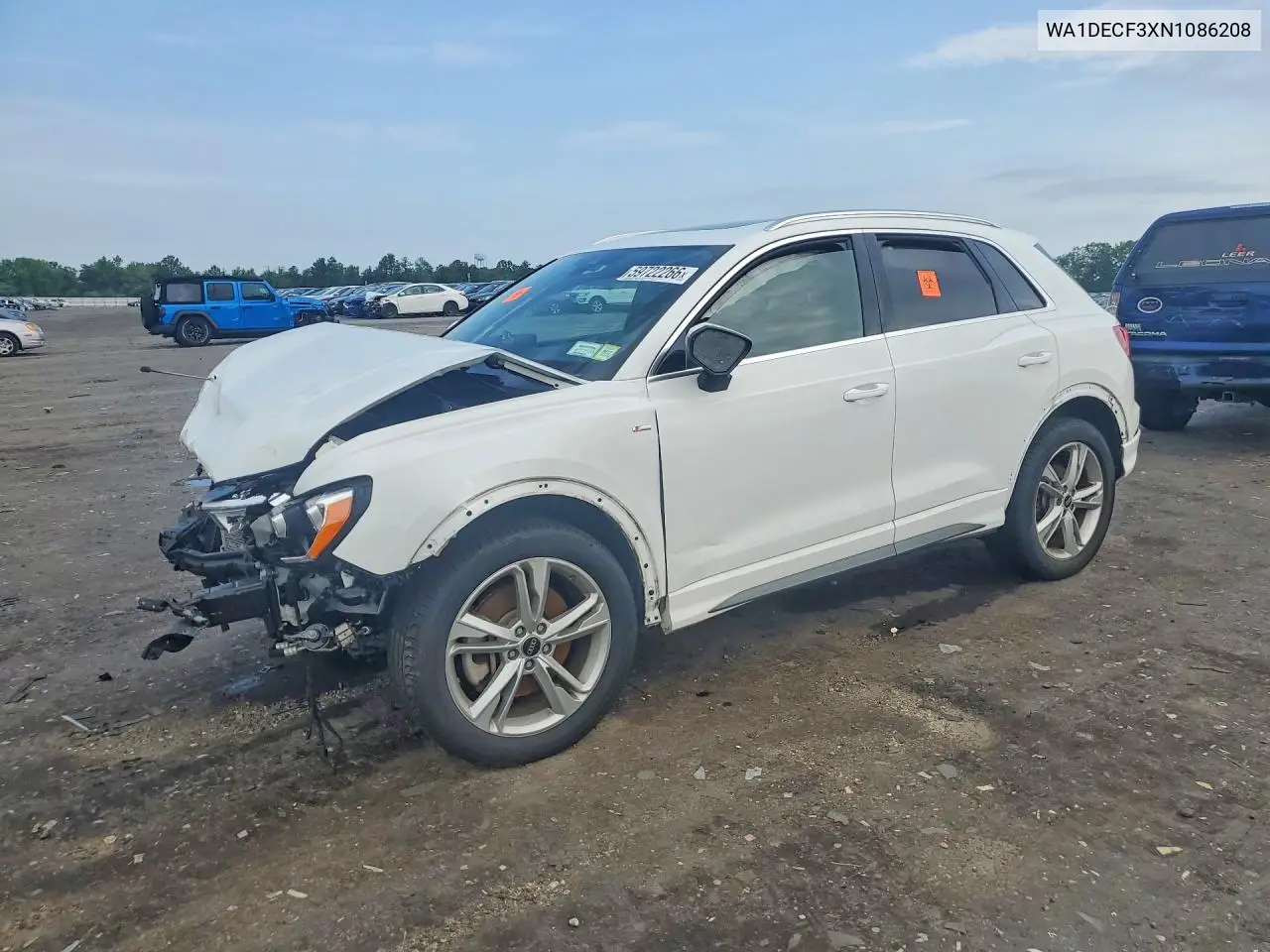 2022 Audi Q3 Premium S Line 45 VIN: WA1DECF3XN1086208 Lot: 59722266