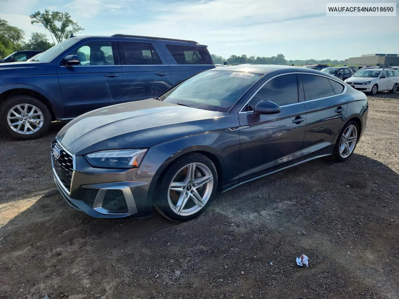 2022 Audi A5 Premium Plus 45 VIN: WAUFACF54NA018690 Lot: 85976615