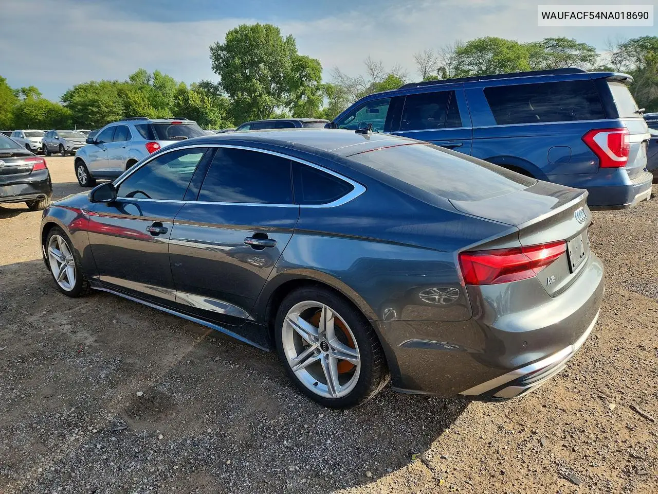 2022 Audi A5 Premium Plus 45 VIN: WAUFACF54NA018690 Lot: 85976615