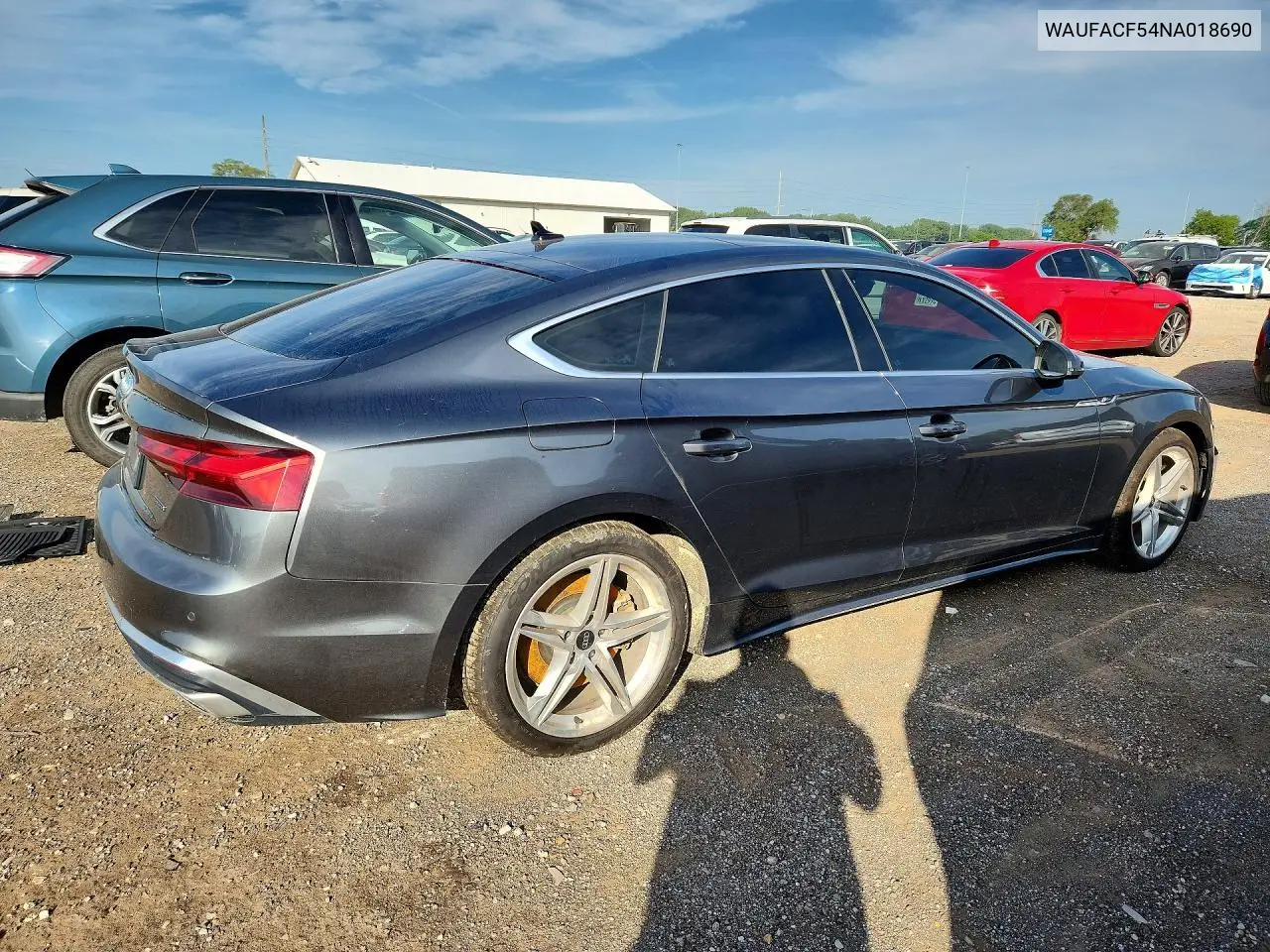 2022 Audi A5 Premium Plus 45 VIN: WAUFACF54NA018690 Lot: 85976615