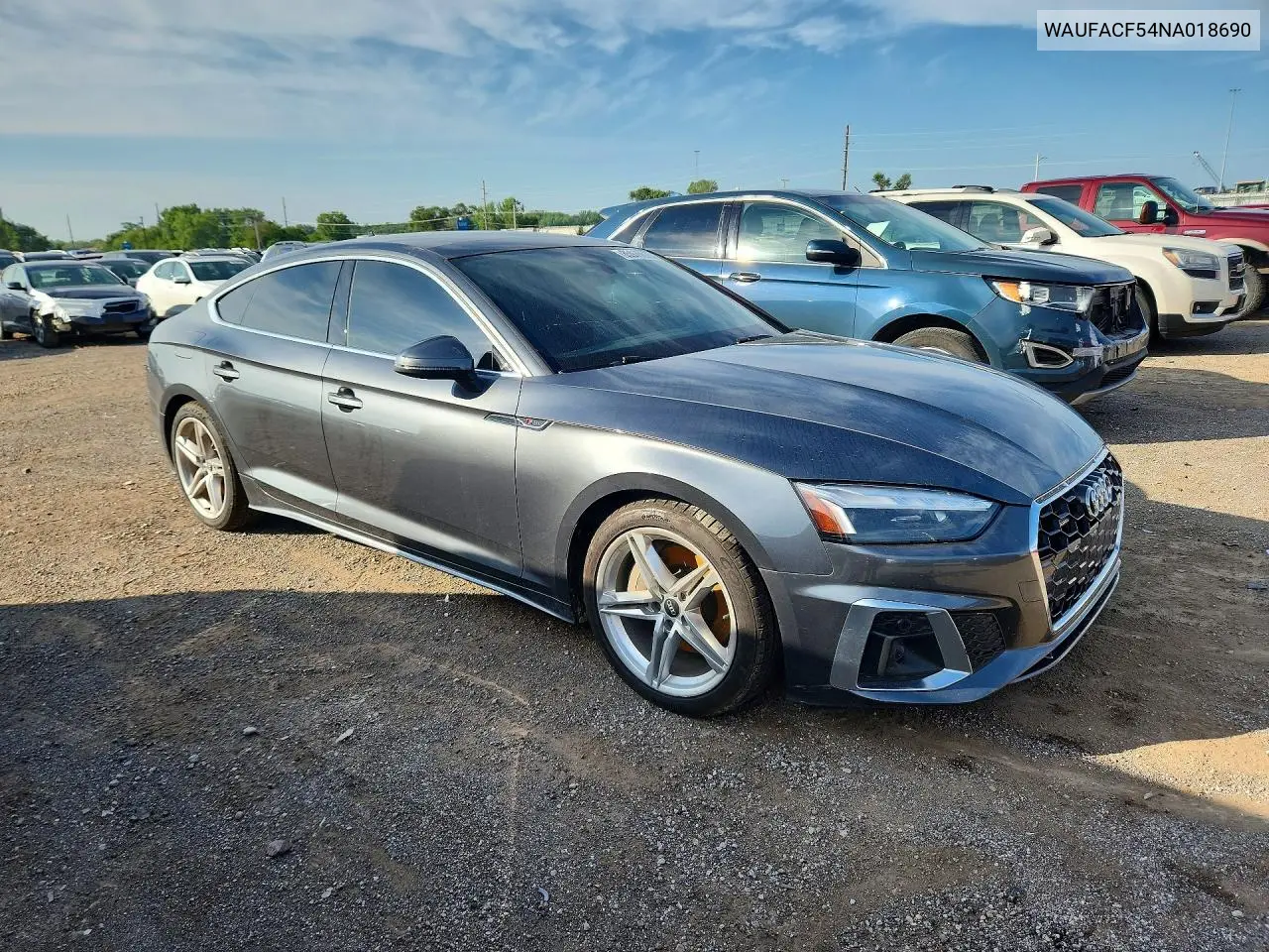 2022 Audi A5 Premium Plus 45 VIN: WAUFACF54NA018690 Lot: 85976615