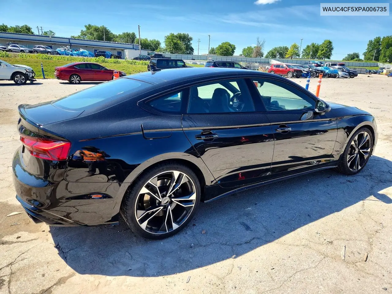 2023 Audi S5 Premium Plus VIN: WAUC4CF5XPA006735 Lot: 57952436