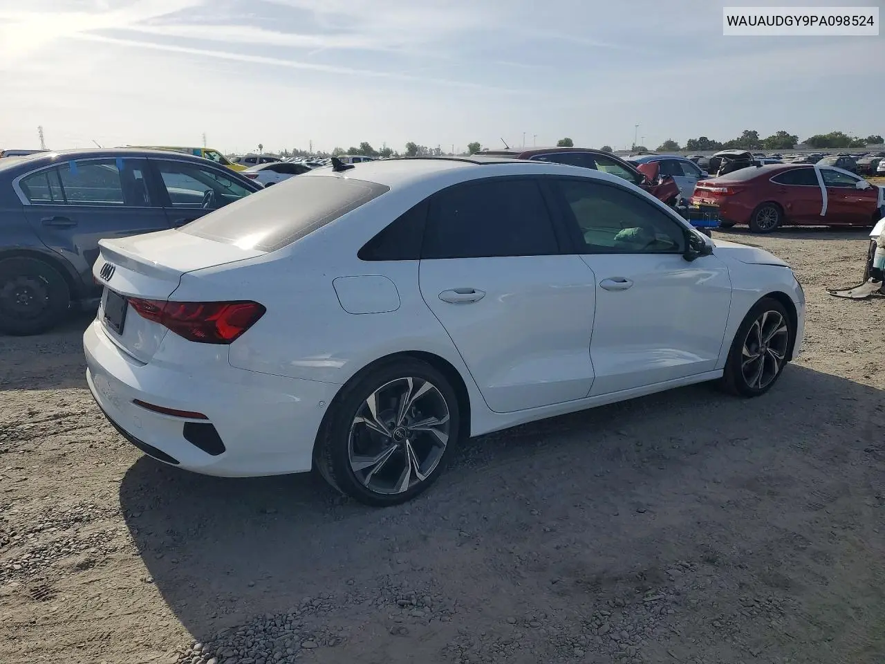2023 Audi A3 Premium VIN: WAUAUDGY9PA098524 Lot: 59709026
